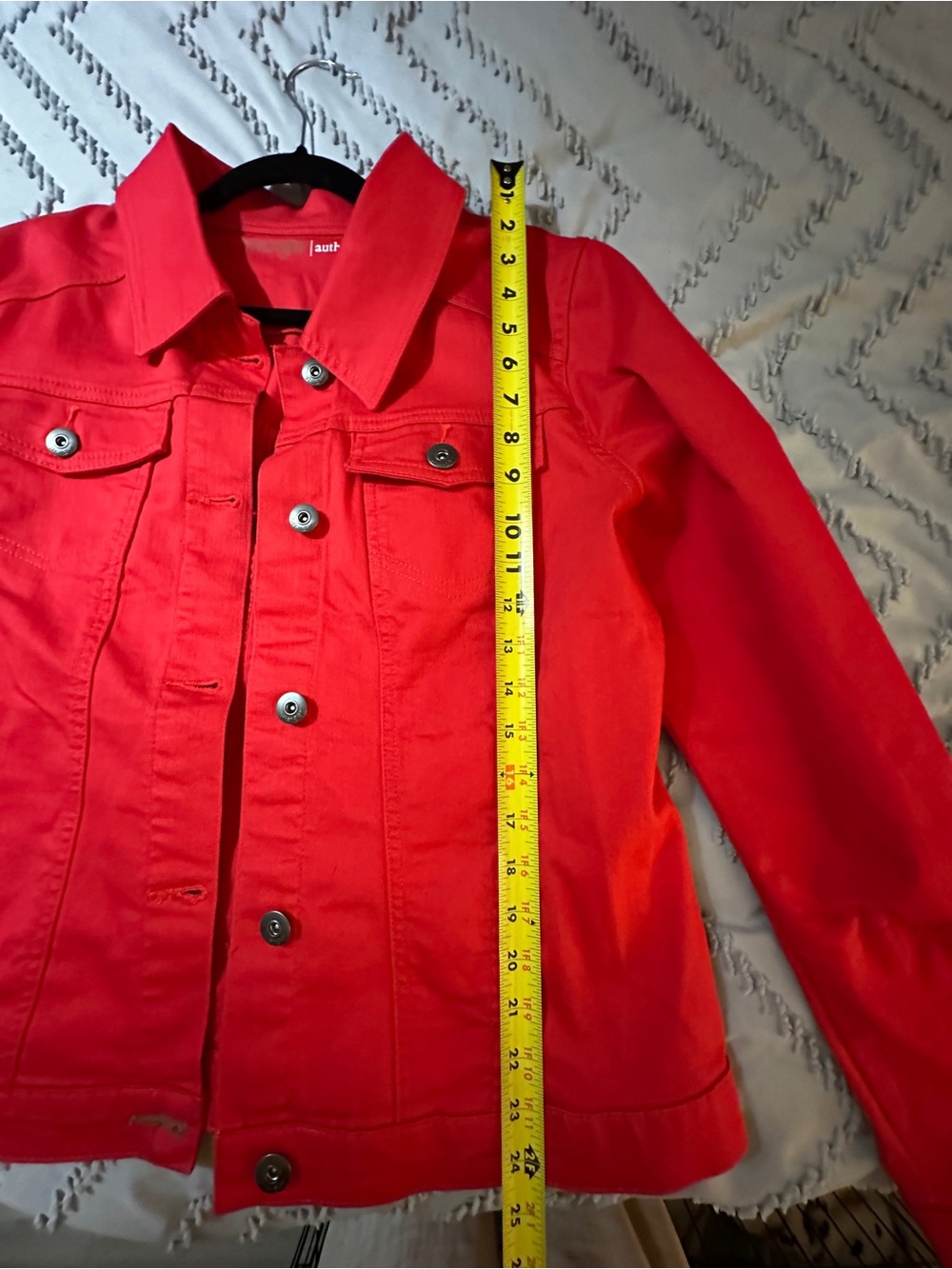 Red Button-Front Jacket - Picture 8 of 9